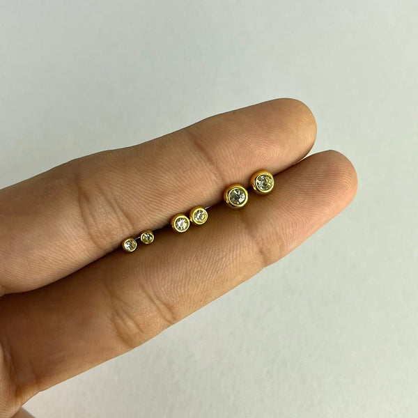 Gold-Plated Stone Studded Earrings