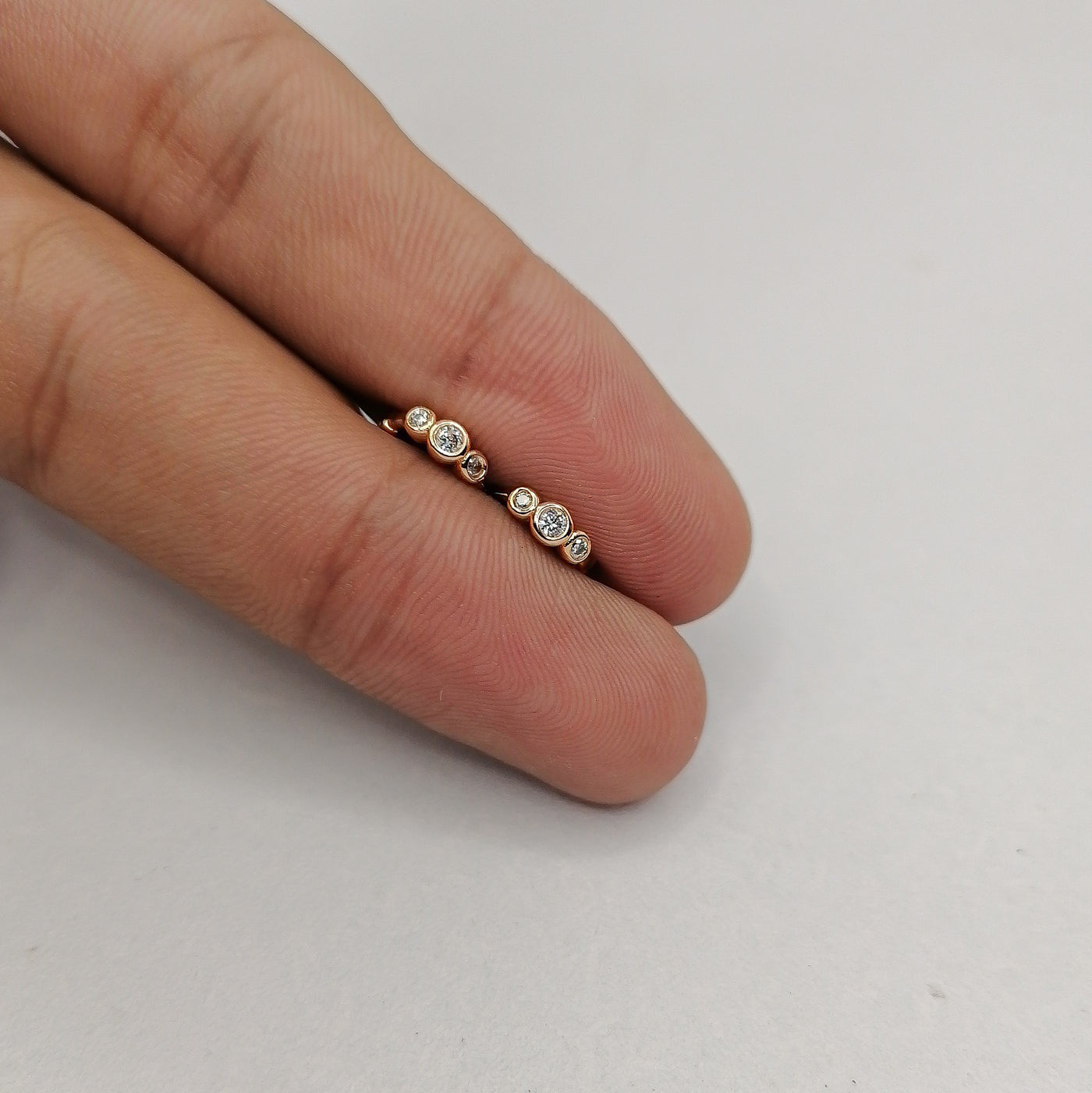 6mm Tiny 3 Stone Hoop Earrings