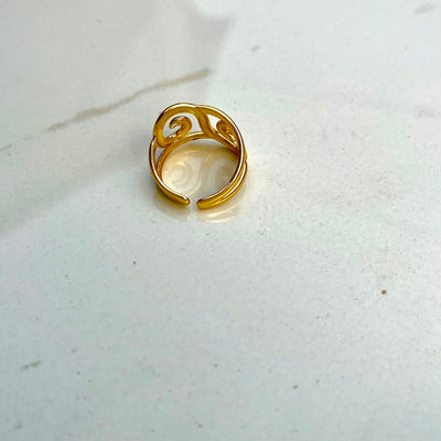 Swirl Pattern Daily Wear Girls Ring – Adjustable