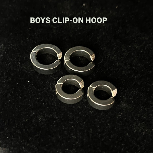 Premium Stainless Steel Hoops for Boys – No Piercing Needed - 1Pc