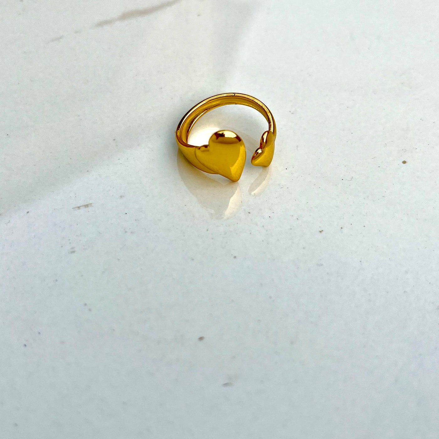 Double Heart Daily Wear Girls Ring – Adjustable