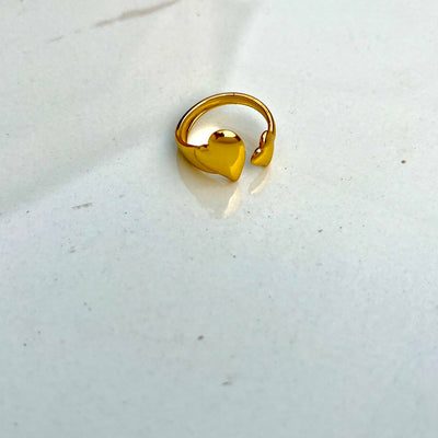 Double Heart Daily Wear Girls Ring – Adjustable