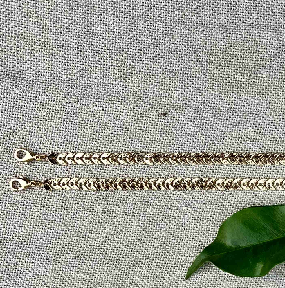Golden Fishbone Anklet/Bracelet