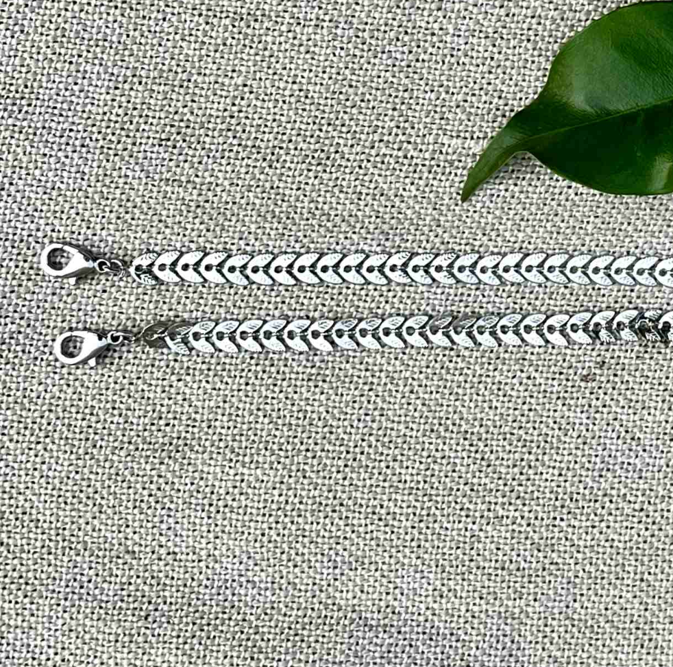 Silver Fishbone Anklet/Bracelet