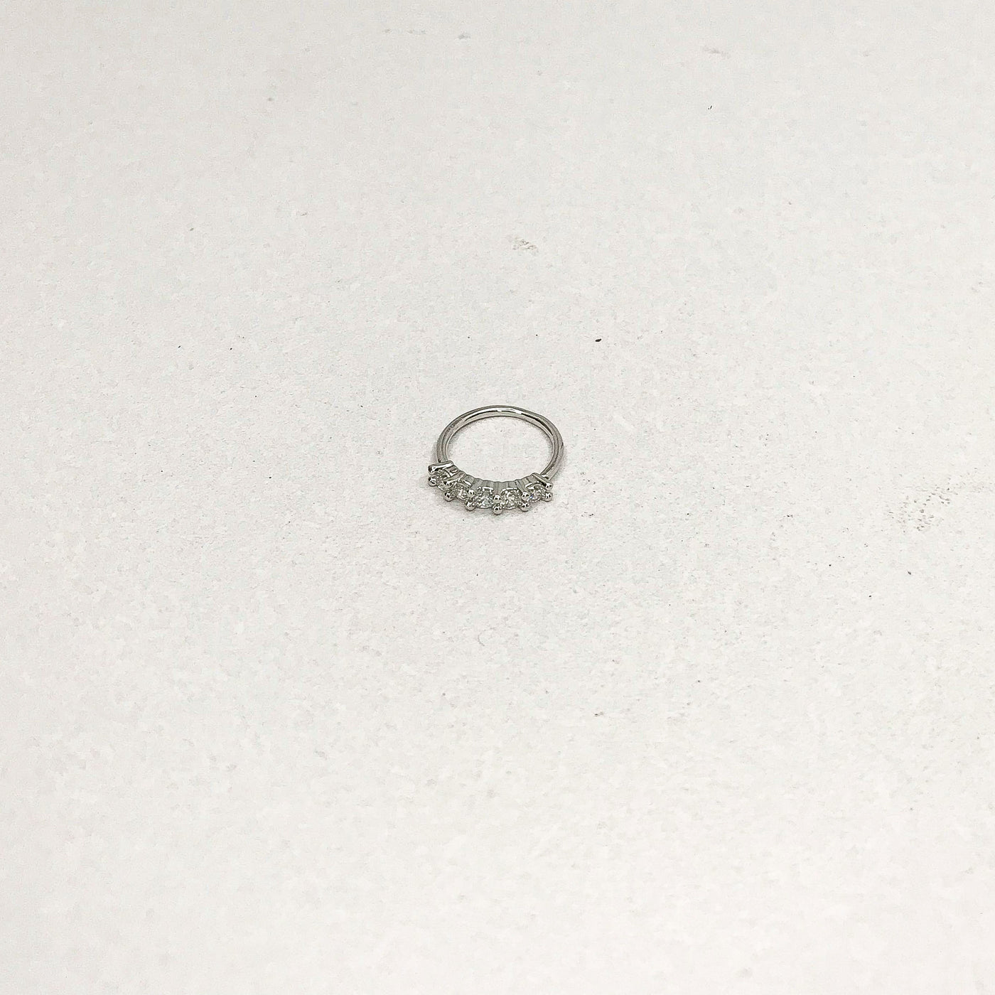 Stone Silver Nose Ring