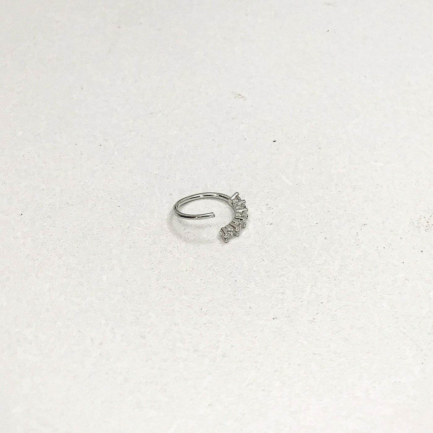 Stone Silver Nose Ring