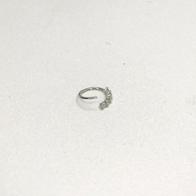 Stone Silver Nose Ring