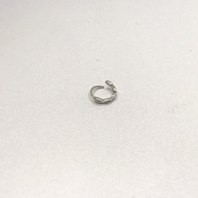 Sequence Stone Silver Nose Ring