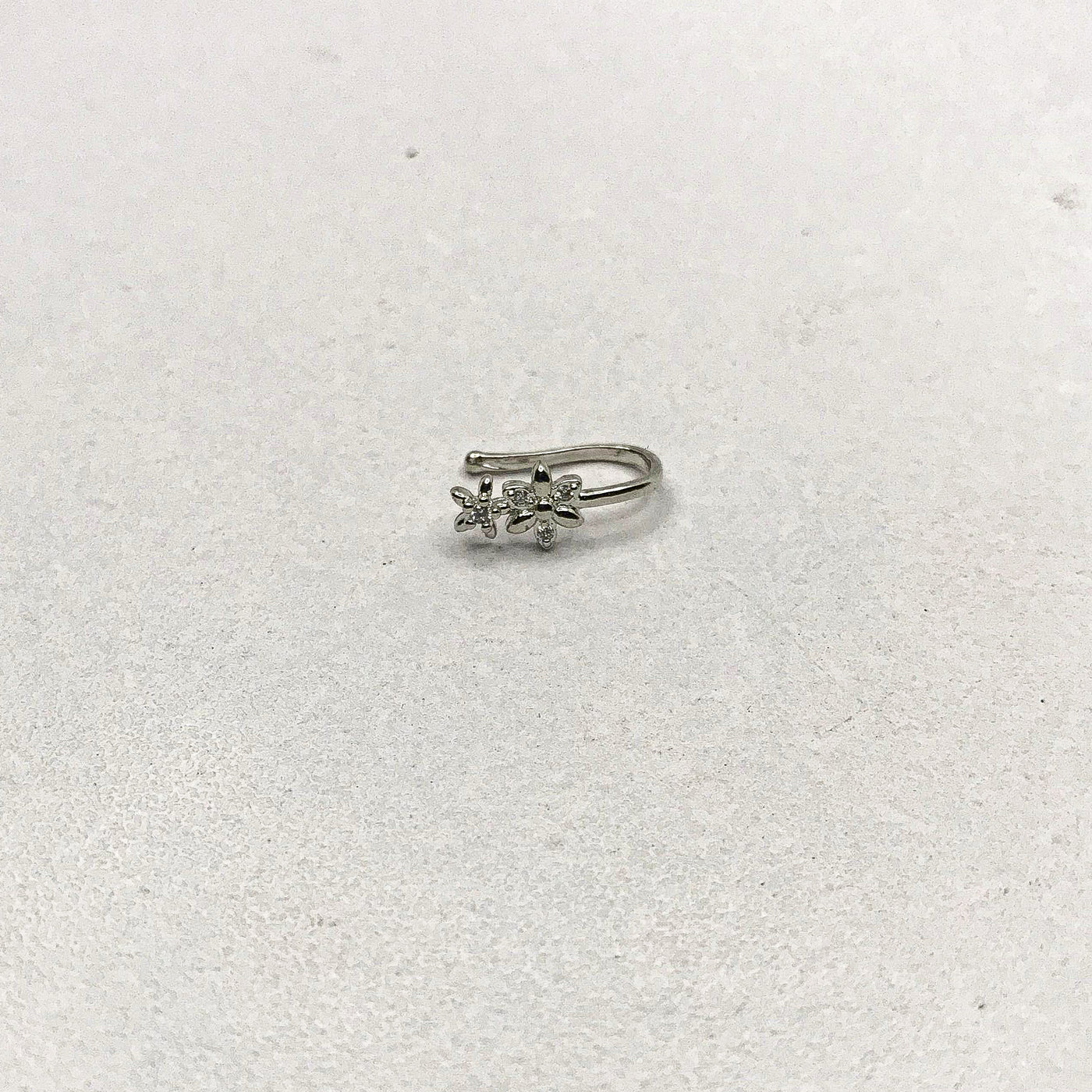 Flowers Silver NoseClip