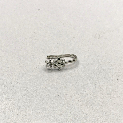 Flowers Silver NoseClip
