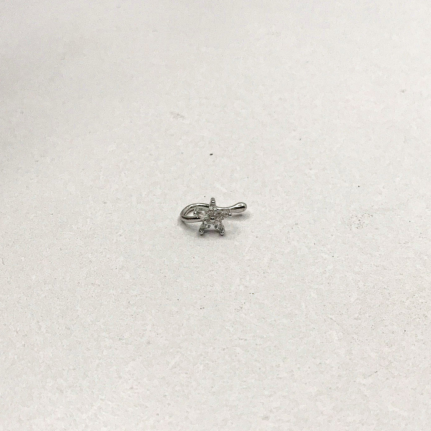 Zarqon Stone Star Silver NoseClip