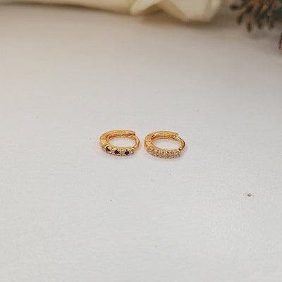 2Pcs Nosering - White and Black Stones