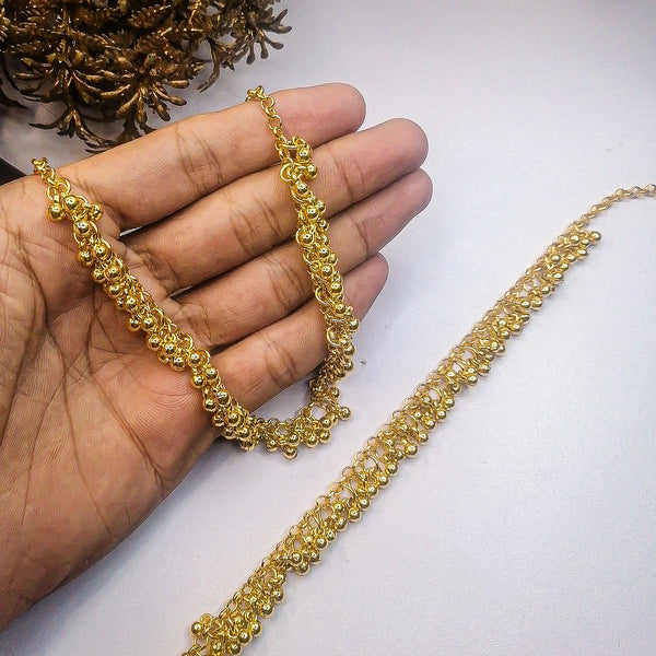Golden Pearl Anklets for Daily Wear – Smooth & Soundless