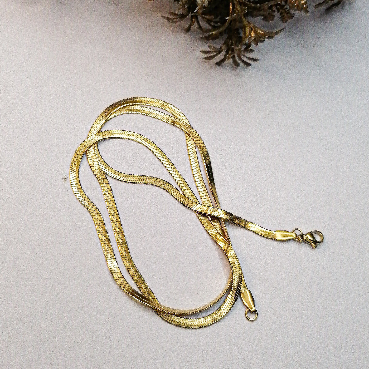 Gold-Plated Stainless Steel Snake Chain