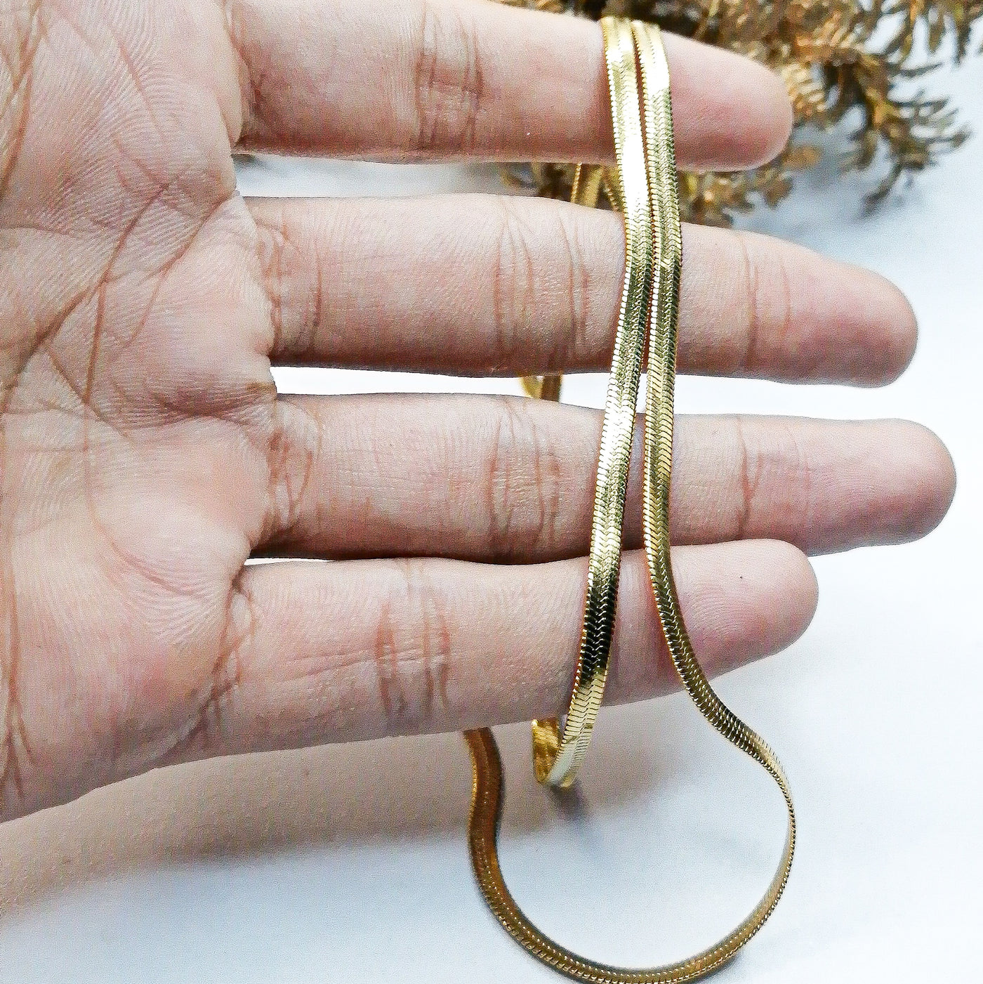 Gold-Plated Stainless Steel Snake Chain