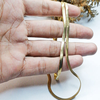 Gold-Plated Stainless Steel Snake Chain