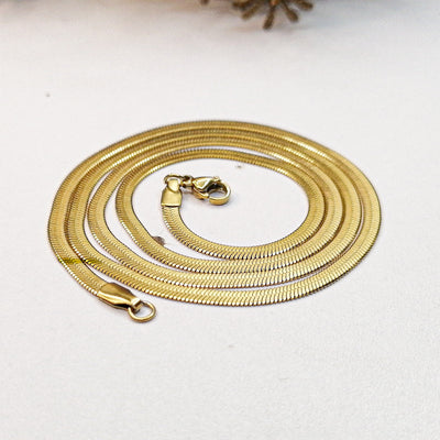 Gold-Plated Stainless Steel Snake Chain