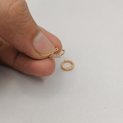 7mm Tiny Curve Hoop Earrings