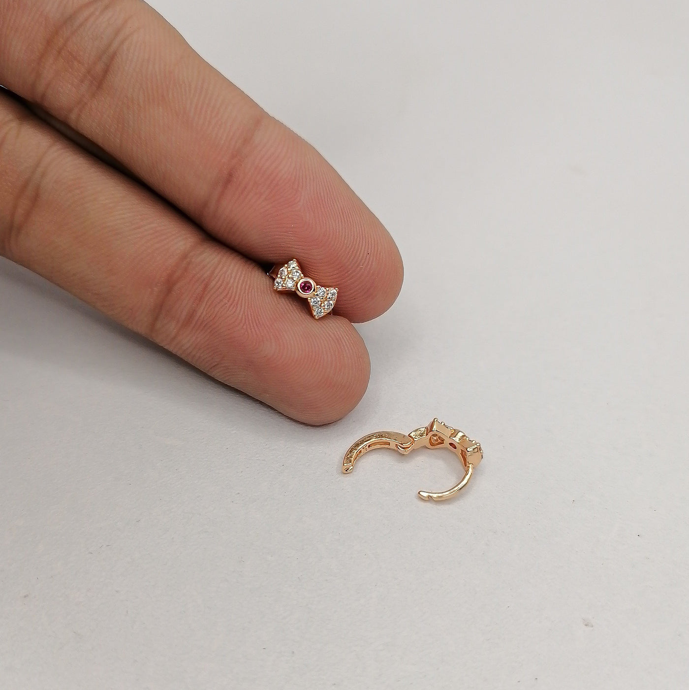 7mm Tiny Tie Hoop Earrings