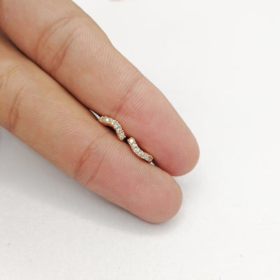 7mm Tiny Curve Hoop Earrings