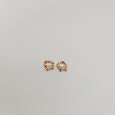 5mm Box-Cut Zarqon Stone Hoop Earrings