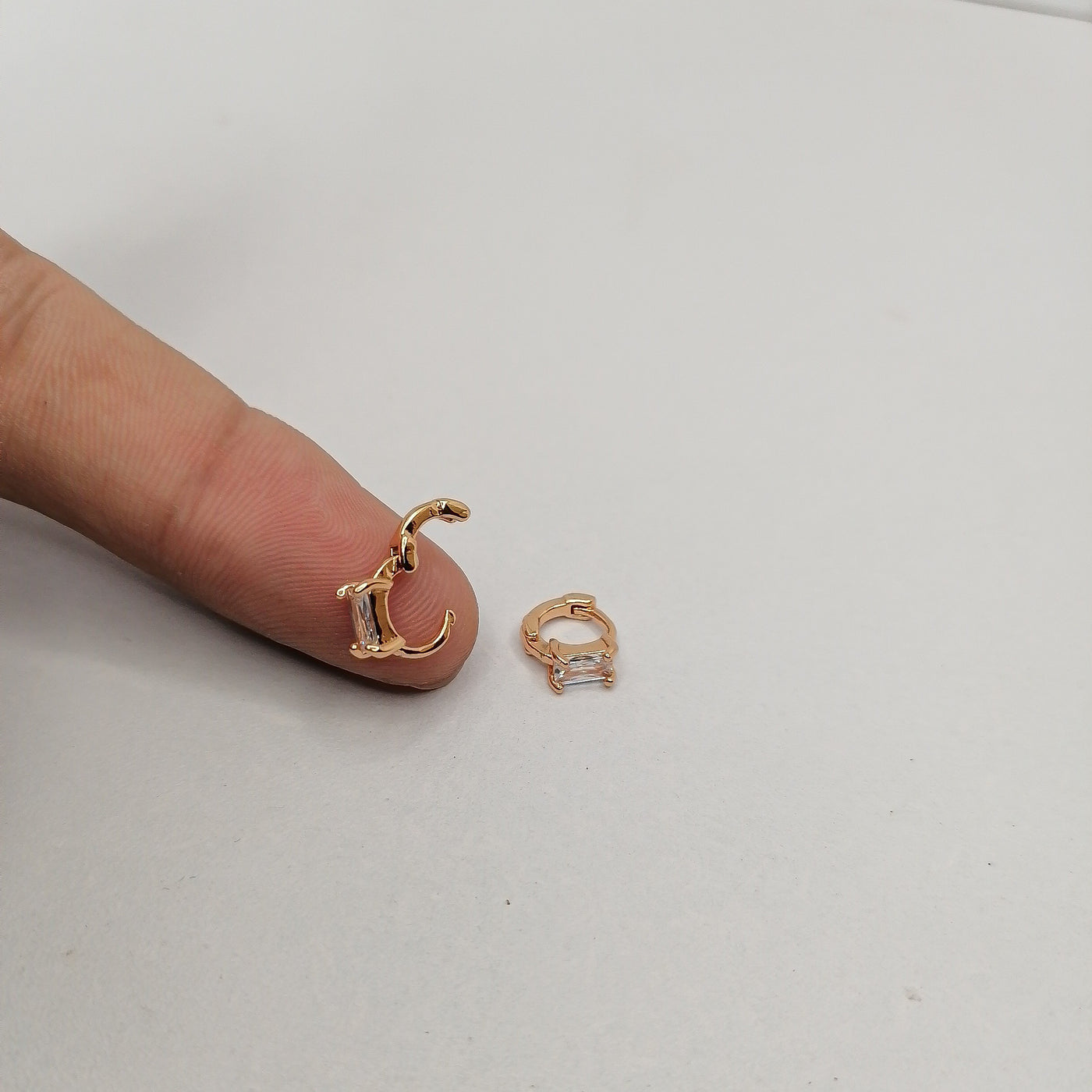 5mm Box-Cut Zarqon Stone Hoop Earrings