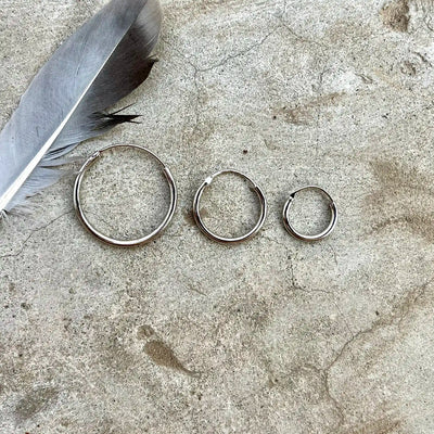 Stainless Steel Hoop Earrings (3Pairs Set)