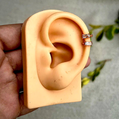 6mm Box-Cut Zarqon Stone Hoop Earrings