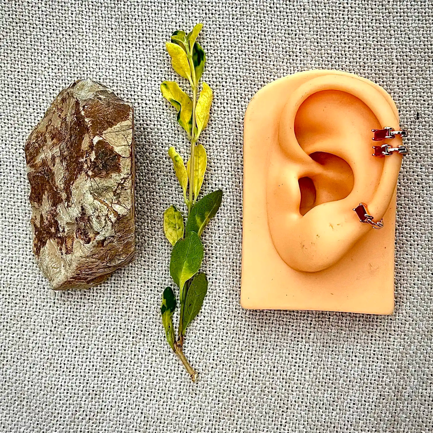 5mm Red BoxCut Zarqon Hoop Earrings