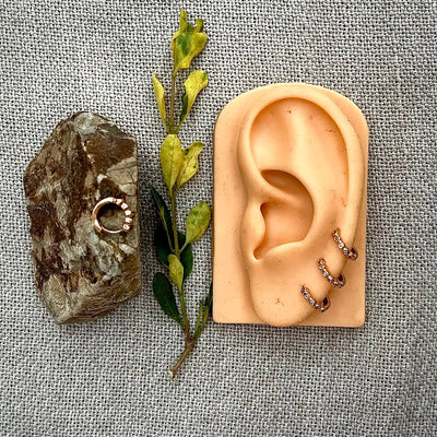 7mm Zarqon Stone studded Hoop Earrings