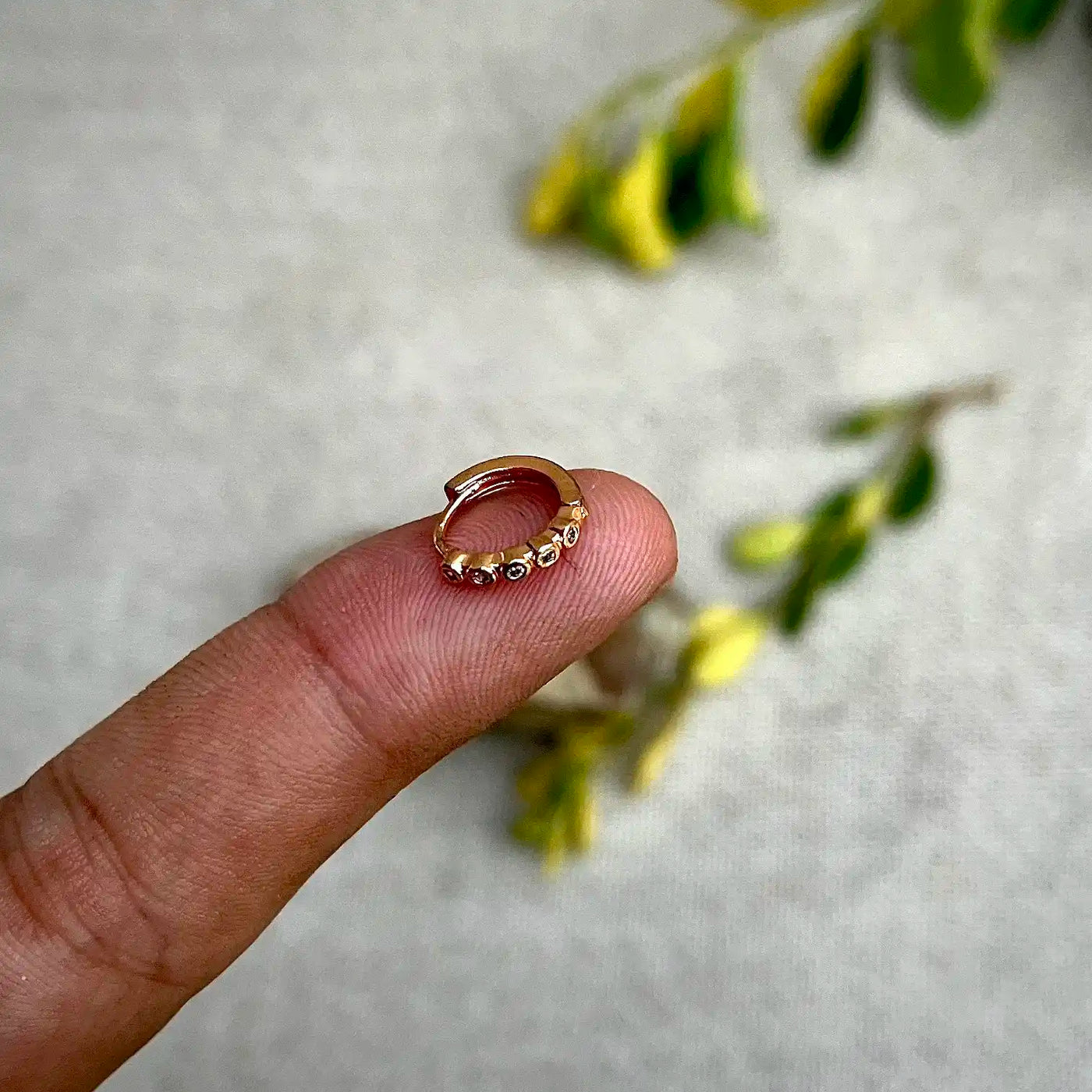 7mm Zarqon Stone studded Hoop Earrings