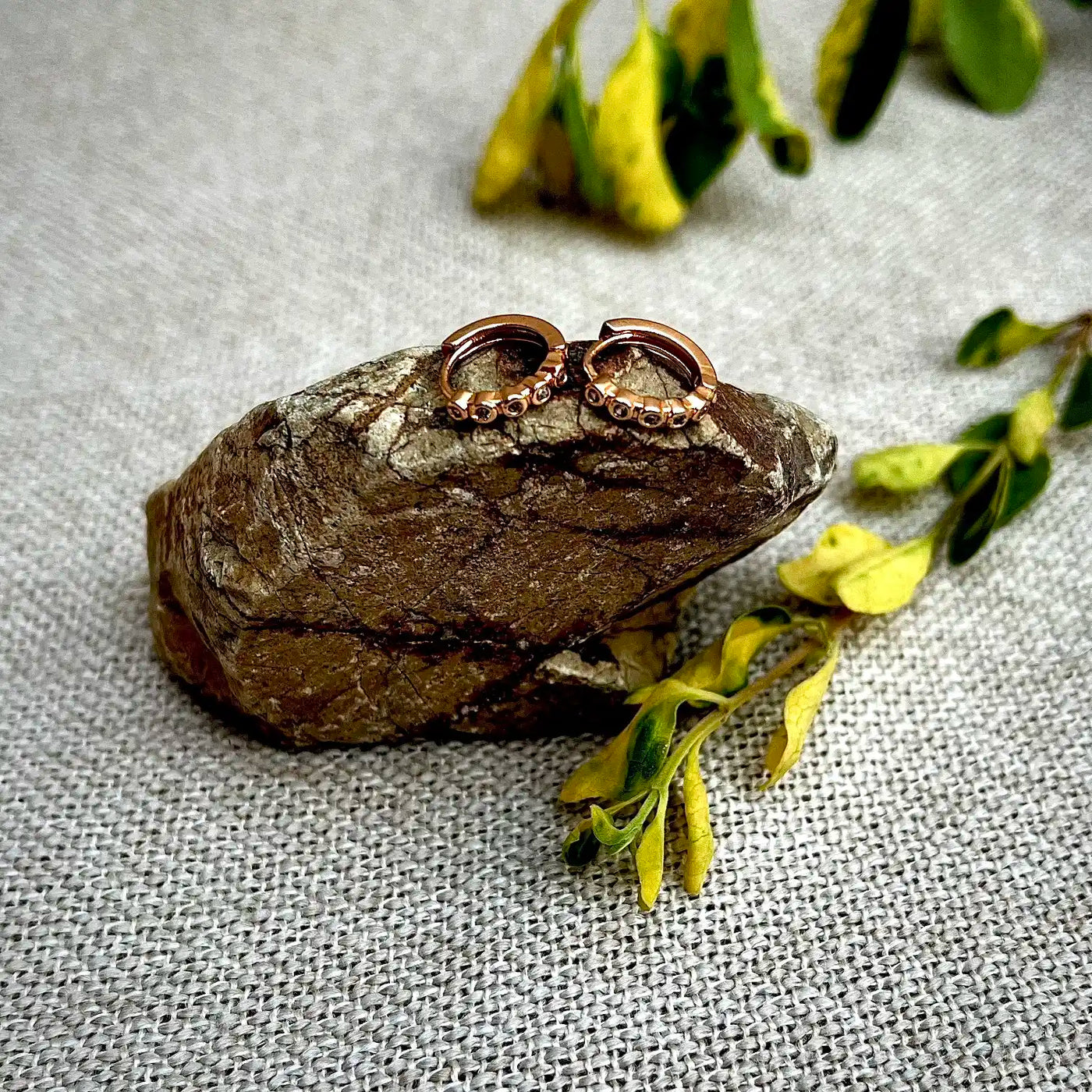 7mm Zarqon Stone studded Hoop Earrings