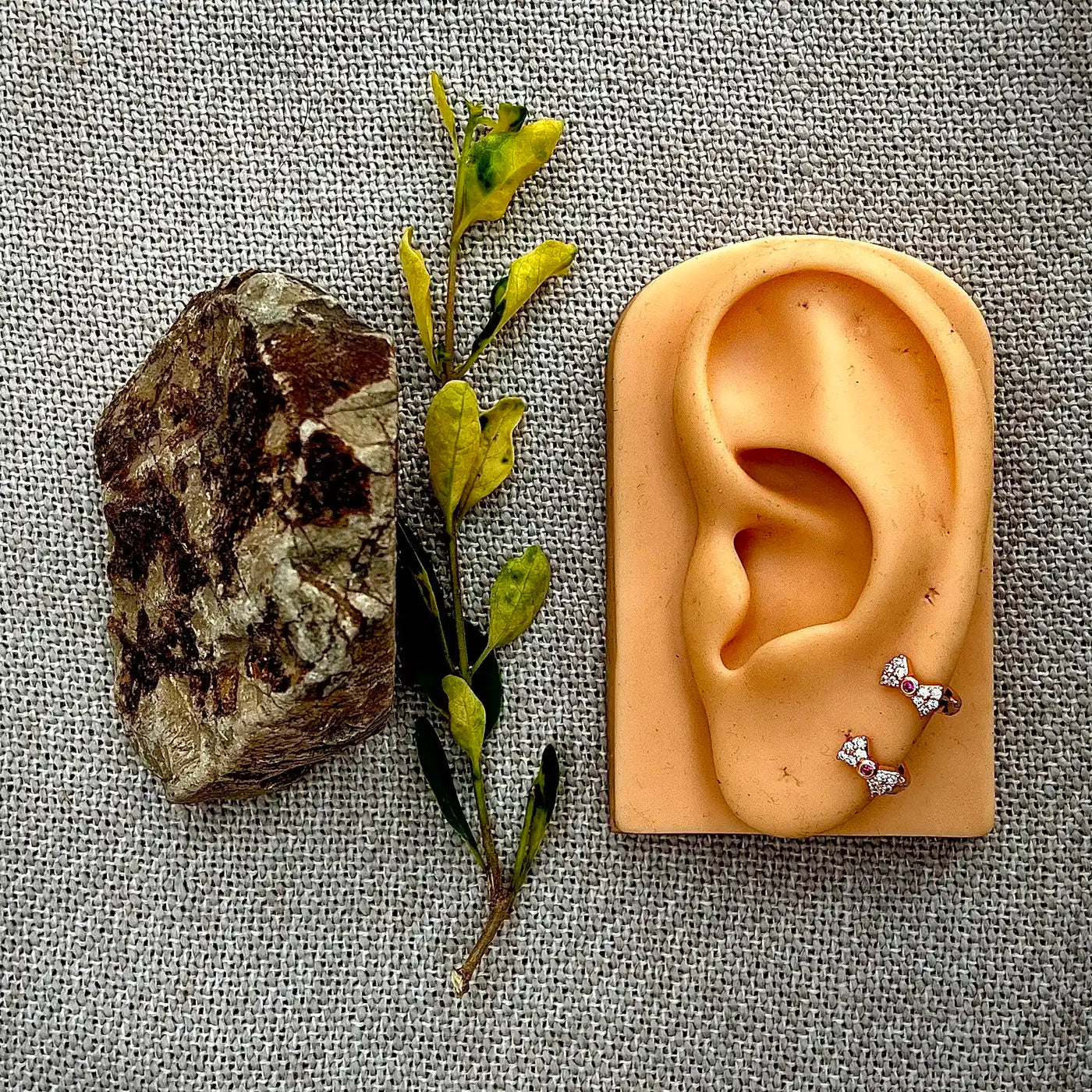 7mm Tiny Tie Hoop Earrings