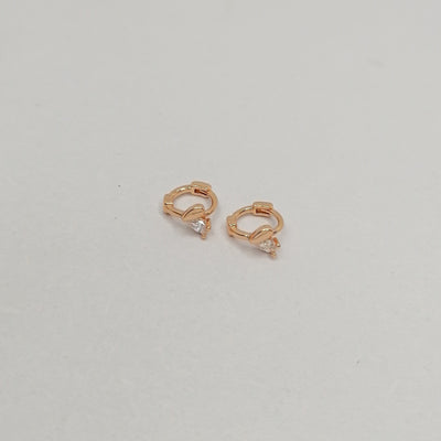5mm Heart Hoop Earrings