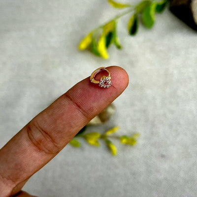 7mm Tiny Heart Stone Hoop Earrings