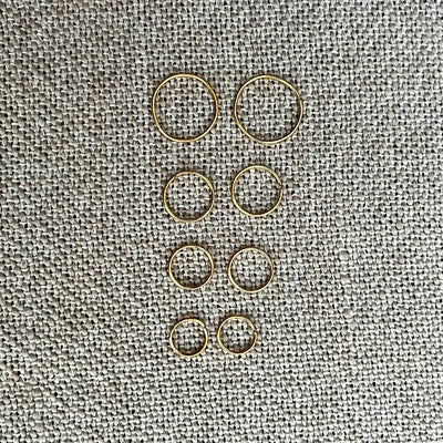 Endless Hoop Earrings Set | Gold Plated (6mm–12mm) Sizes | Pack of 5 & 10 Pairs