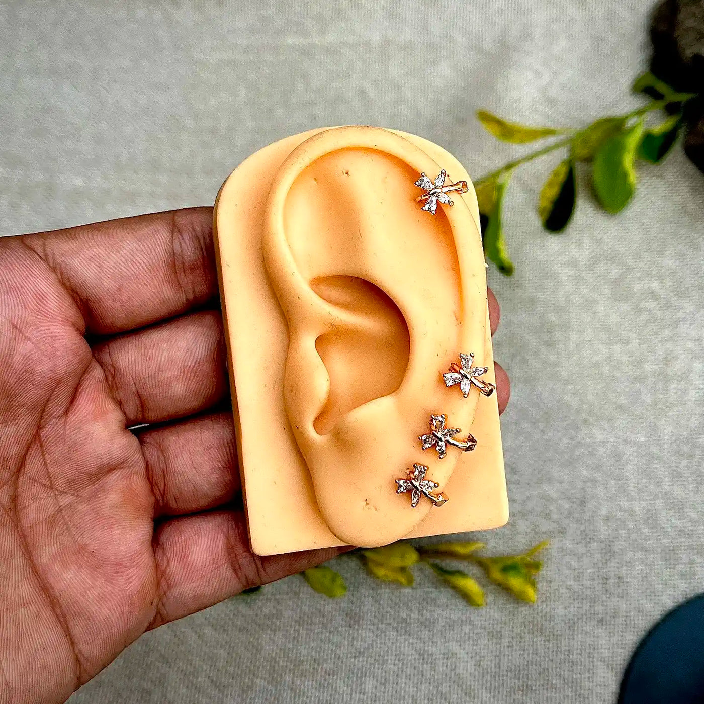 7mm Butterfly Hoop Earrings