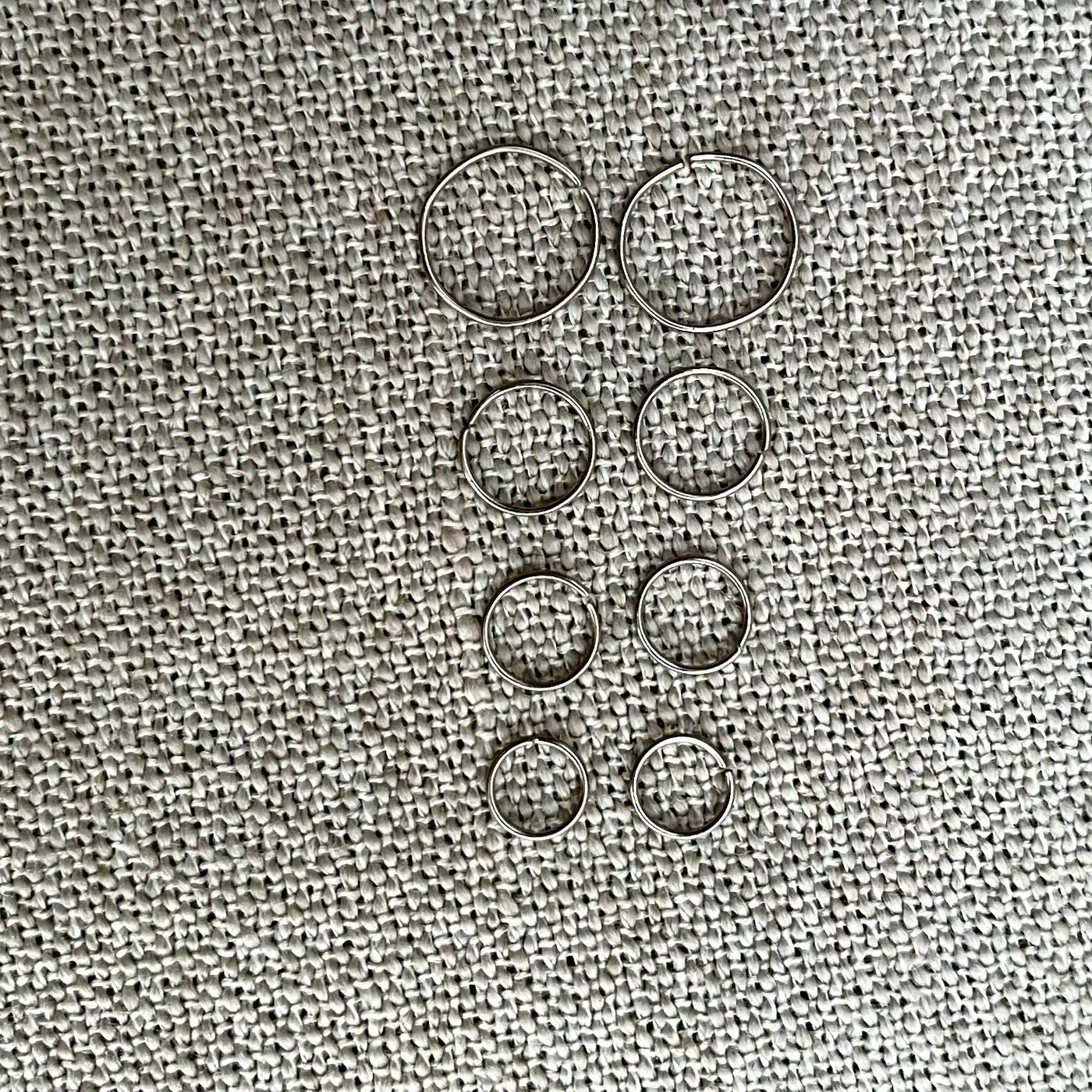 Endless Hoop Earrings Set | Stainless Steel (6mm–12mm) Sizes | Pack of 5 & 10 Pairs