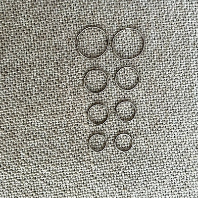 Endless Hoop Earrings Set | Stainless Steel (6mm–12mm) Sizes | Pack of 5 & 10 Pairs