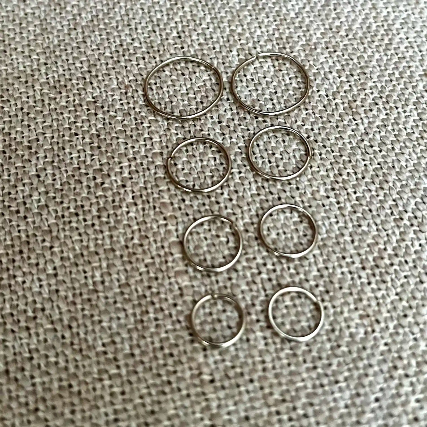 Endless Hoop Earrings Set | Stainless Steel (6mm–12mm) Sizes | Pack of 5 & 10 Pairs