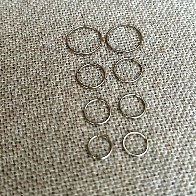 Endless Hoop Earrings Set | Stainless Steel (6mm–12mm) Sizes | Pack of 5 & 10 Pairs