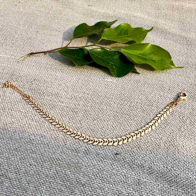 Golden Fishbone Anklet/Bracelet