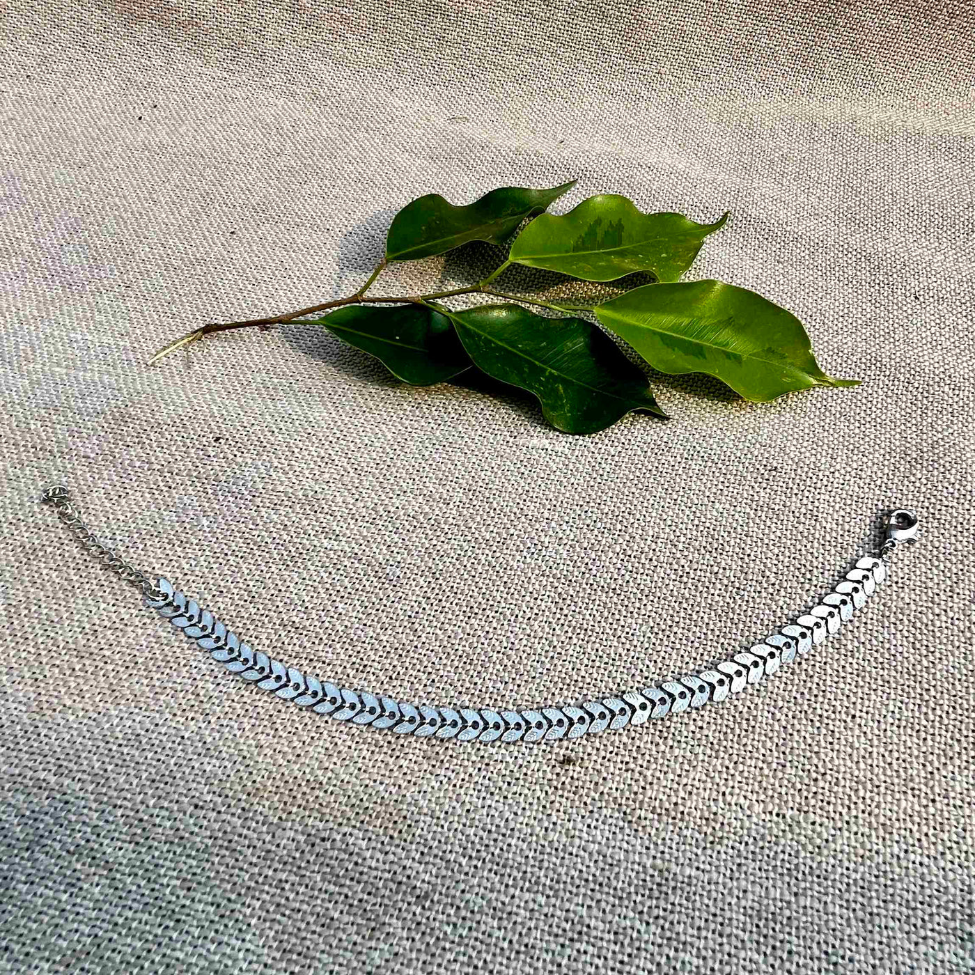 Silver Fishbone Anklet/Bracelet