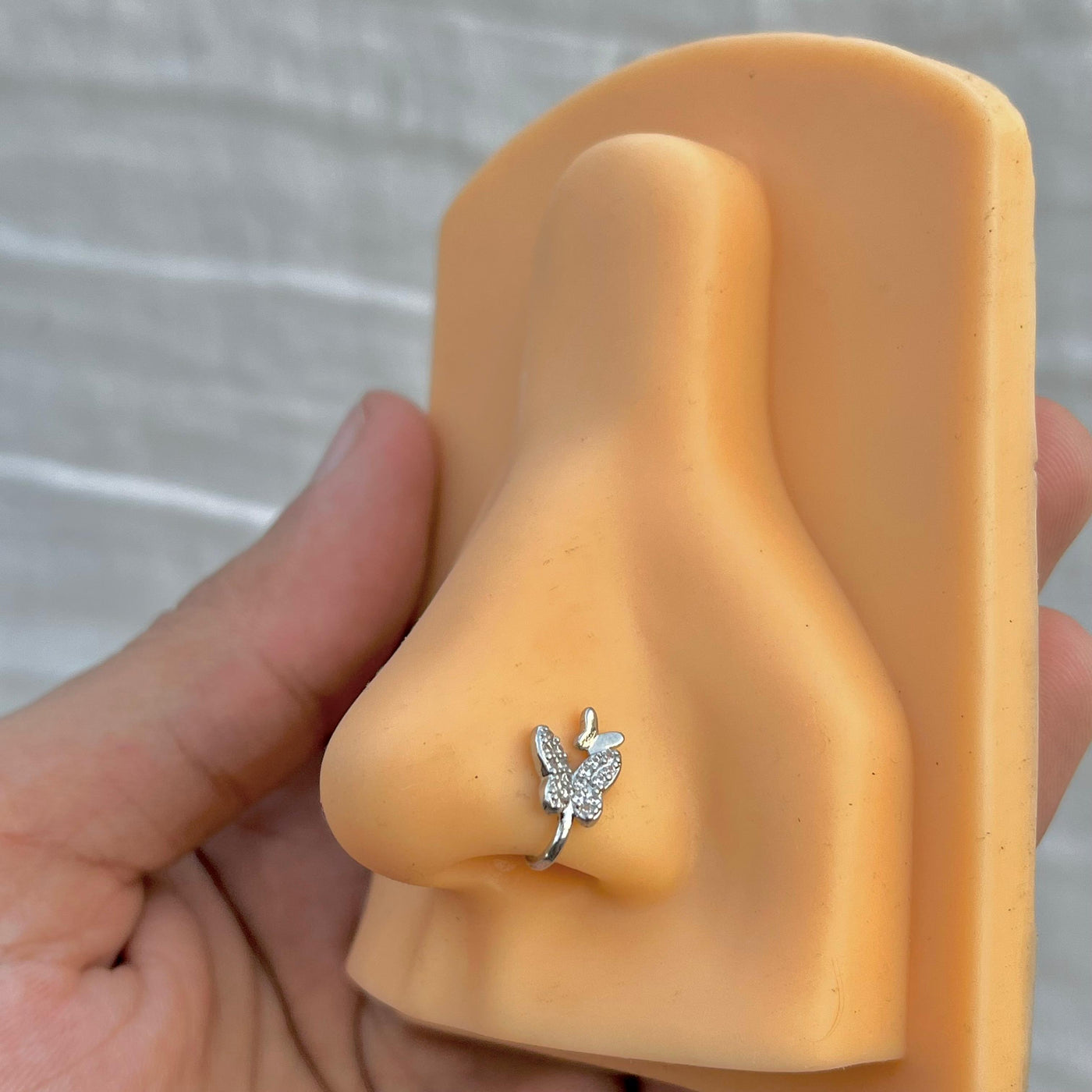 Butterfly Silver NoseClip