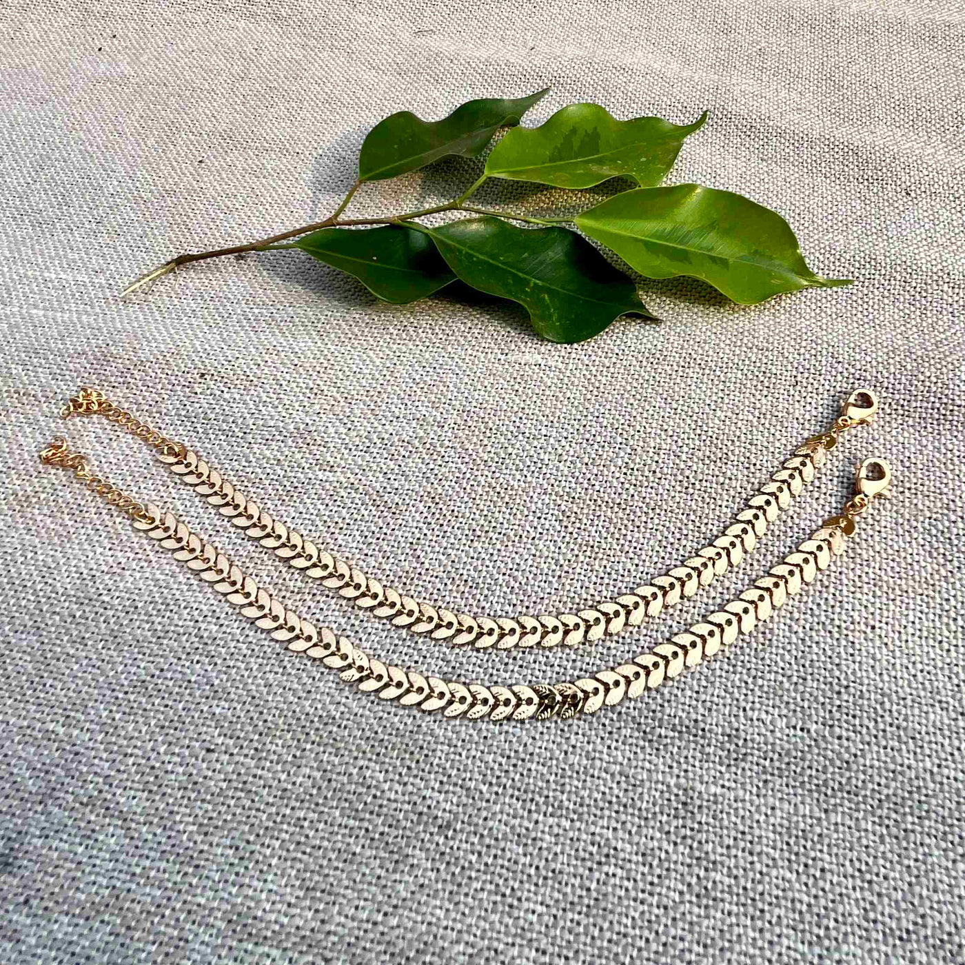 Golden Fishbone Anklet/Bracelet