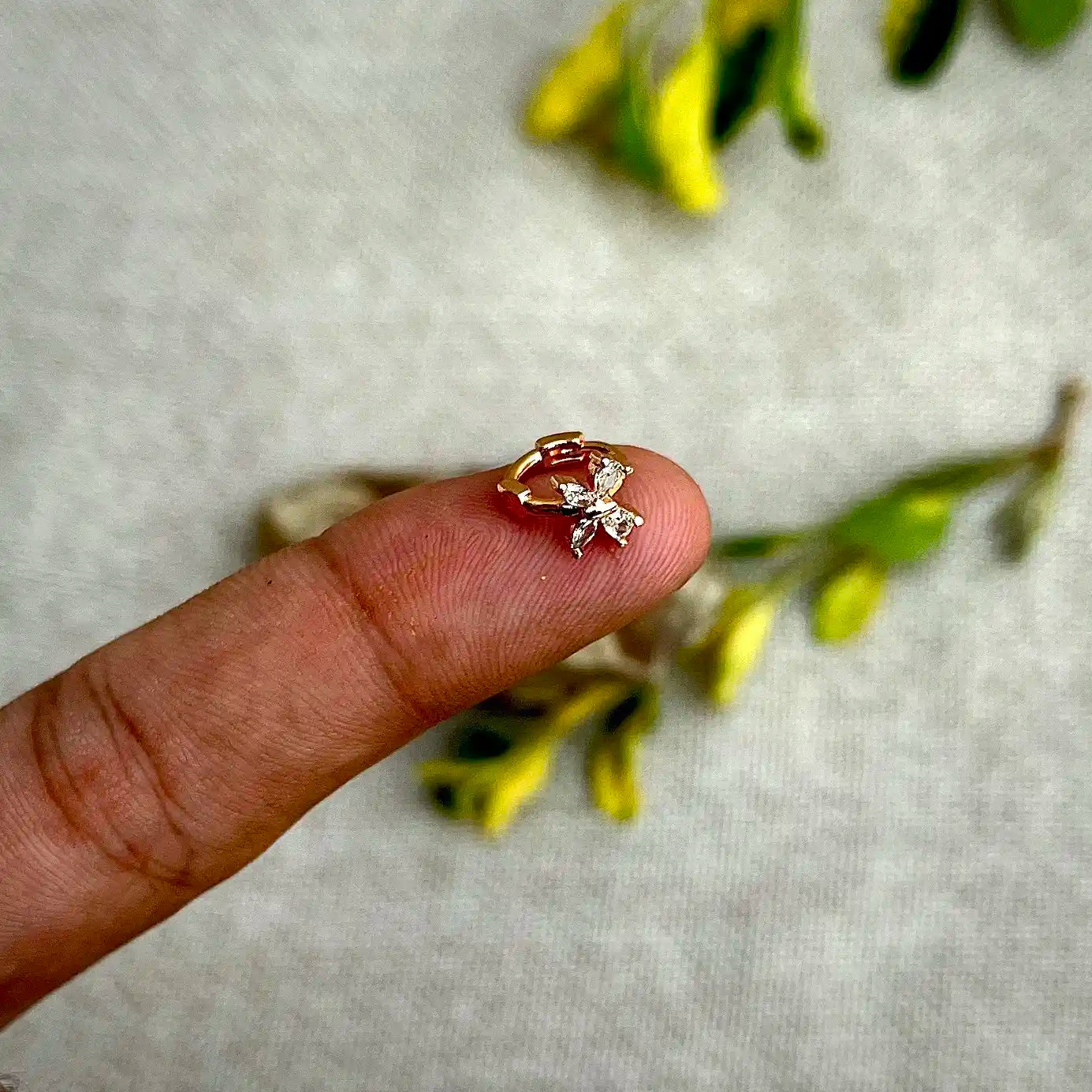 7mm Butterfly Hoop Earrings