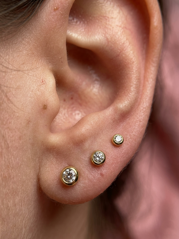 Gold-Plated Stone Studded Earrings